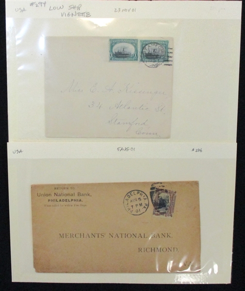 USA 1901 Covers with Pan-Am Frankings, 11 Different (Est $100-150)