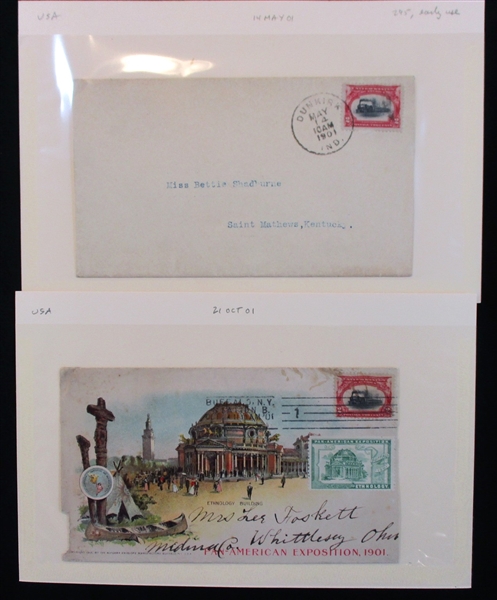 USA 1901 Covers with Pan-Am Frankings, 11 Different (Est $100-150)