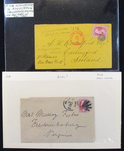 Cover Group with Banknote Issues, 1870-80's (Est $100-150)