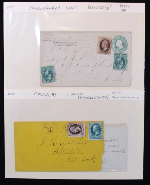 Cover Group with Banknote Issues, 1870-80's (Est $100-150)