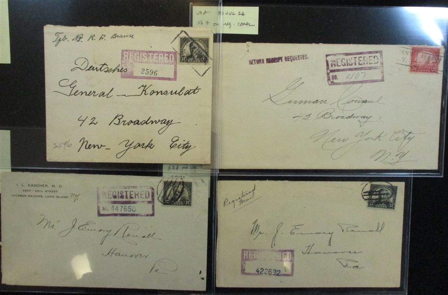USA Registered Covers and Bank Tags (Est $175-250)