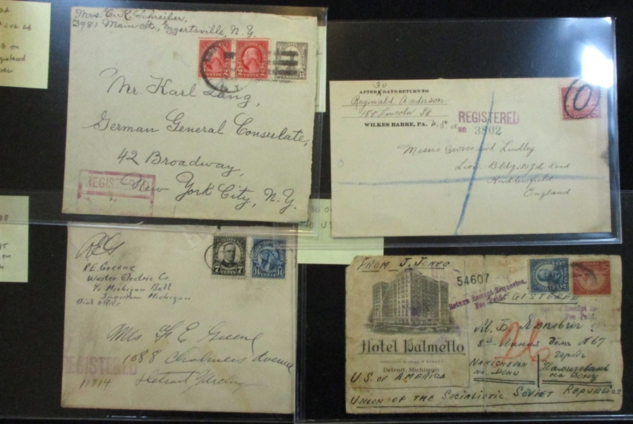 USA Registered Covers and Bank Tags (Est $175-250)