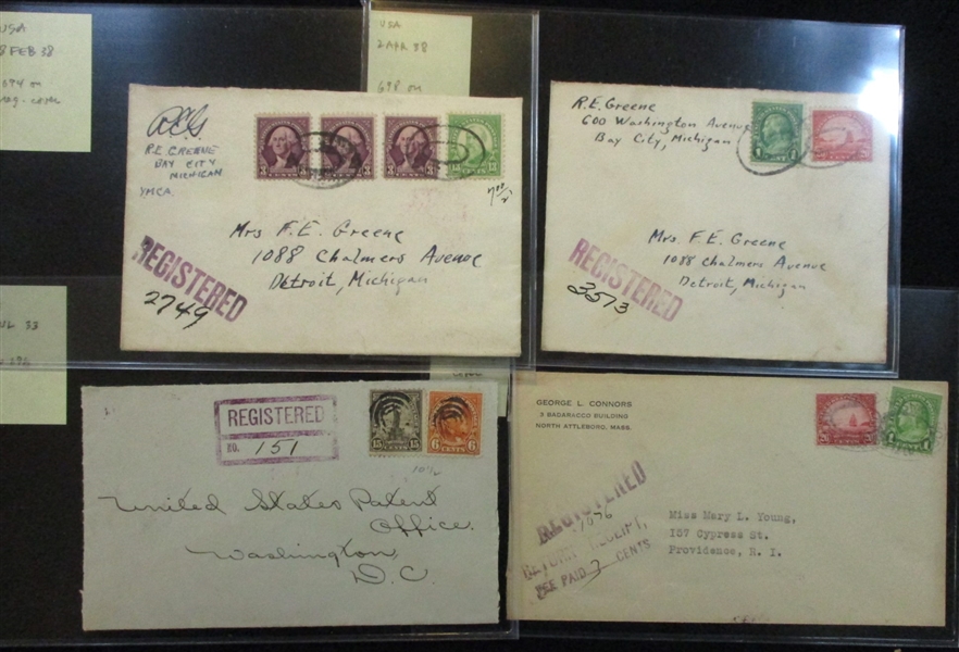 USA Registered Covers and Bank Tags (Est $175-250)