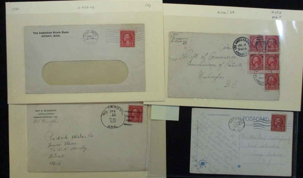 USA Covers/Cards, Scott 554//612 (Est $200-300)