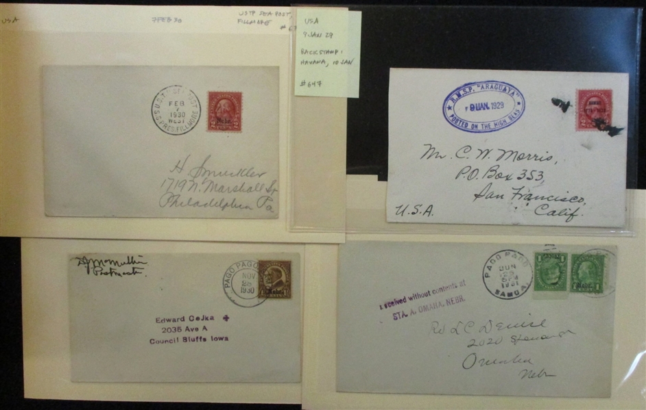 USA Covers/Cards, 1909-1939 (Est $200-300)
