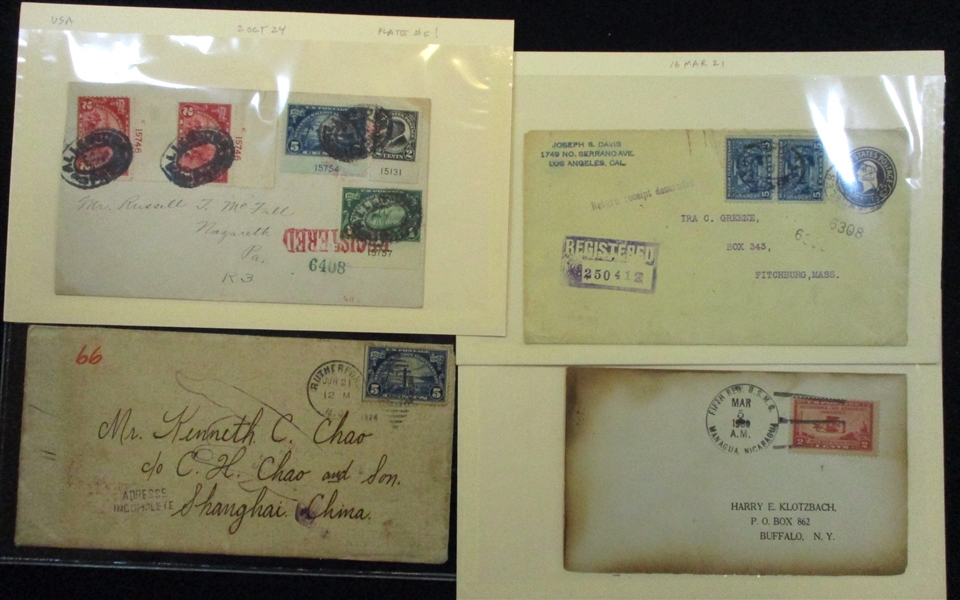 USA Covers/Cards, 1909-1939 (Est $200-300)