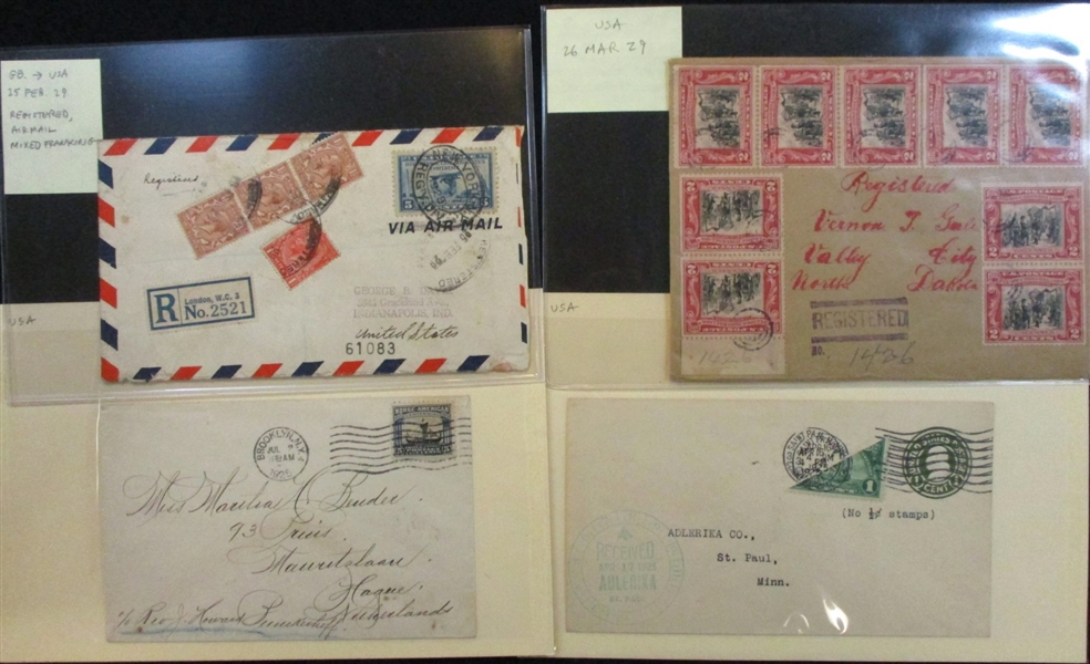 USA Covers/Cards, 1909-1939 (Est $200-300)