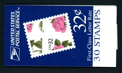 USA Scott BK178F Complete Booklet, MDI Pink Rose (SCV $225)