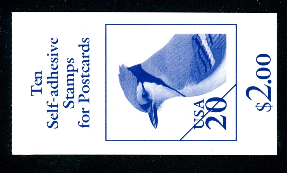 USA Scott BK237 Complete Booklet, Rare Blue Jay (SCV $175)