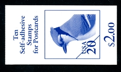 USA Scott BK237 Complete Booklet, Rare Blue Jay (SCV $175)