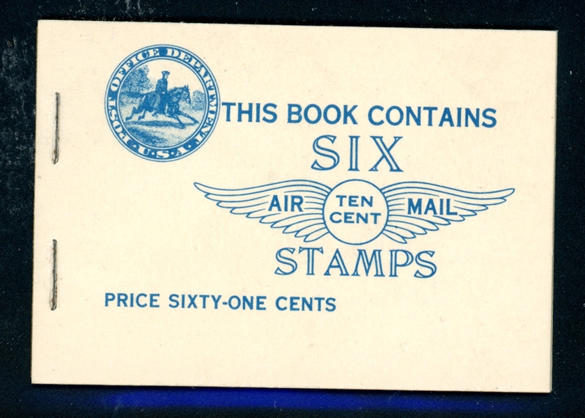 USA Scott BKC1 Complete Booklet, Lindbergh Airmail (SCV $230)