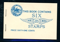 USA Scott BKC1 Complete Booklet, Lindbergh Airmail (SCV $230)