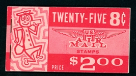 USA Scott BKC13 Complete Booklet, Airmail Slogan 2 (SCV $300)