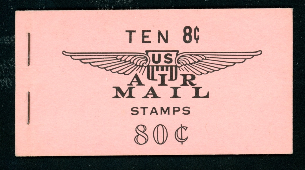 USA Scott BKC17 Complete Booklet, Airmail Tagged Variety (SCV $500)