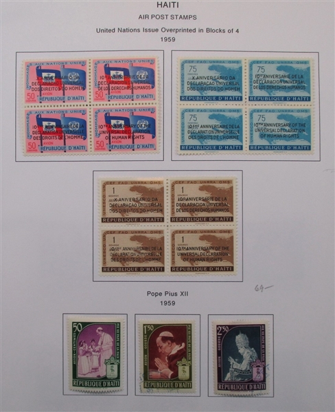 Haiti Collection, 1881-1971 in Binder (Est $60-90)