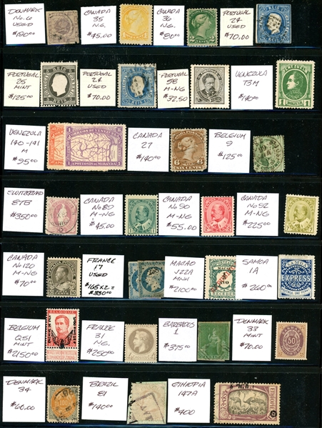 Selection of Better Foreign and US on Stockpages (Est $300-400)