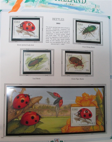 Ireland Collection on White Ace Pages to 2011 in 8 Binders (Est $1200-1500)