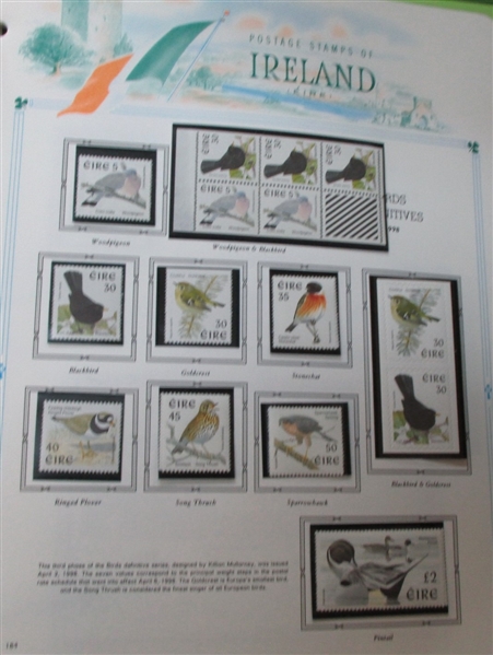 Ireland Collection on White Ace Pages to 2011 in 8 Binders (Est $1200-1500)