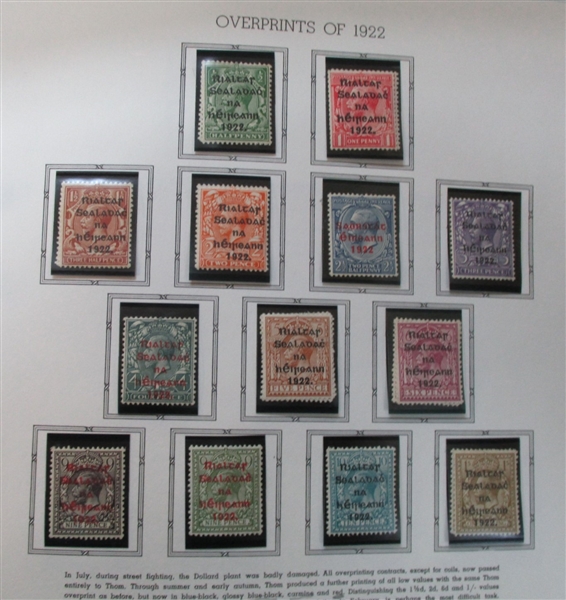 Ireland Collection on White Ace Pages to 2011 in 8 Binders (Est $1200-1500)