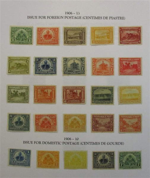 Early Haiti Collection on Homemade Pages (Est $150-200)