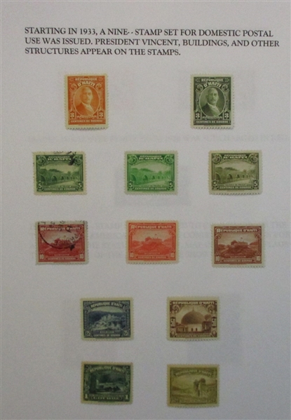 Early Haiti Collection on Homemade Pages (Est $150-200)