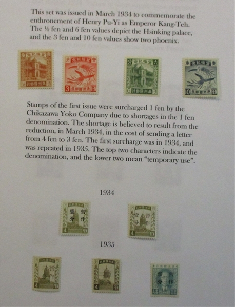 Manchukuo Collection on Homemade Pages (Est $300-400)
