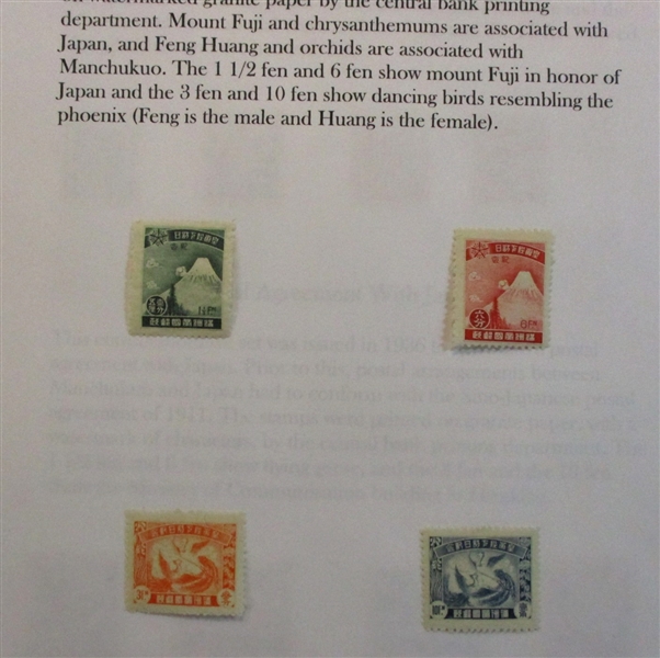 Manchukuo Collection on Homemade Pages (Est $300-400)