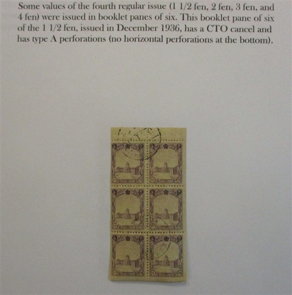 Manchukuo Collection on Homemade Pages (Est $300-400)