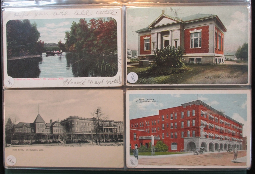 Mt Clemens Michigan Postcard Lot (Est $120-160)