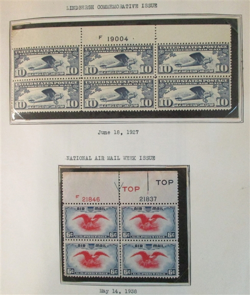 US Large Plate Block Collection, 1920-50's (Est $450-550) 