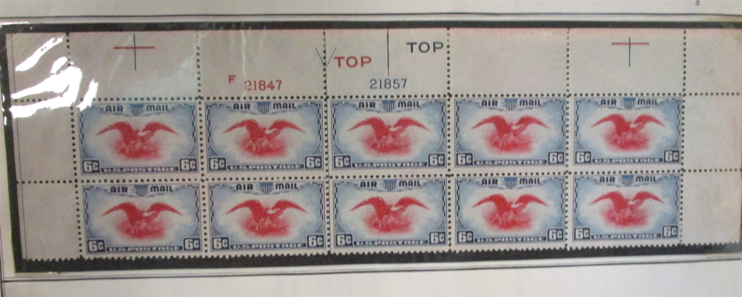 US Large Plate Block Collection, 1920-50's (Est $450-550) 