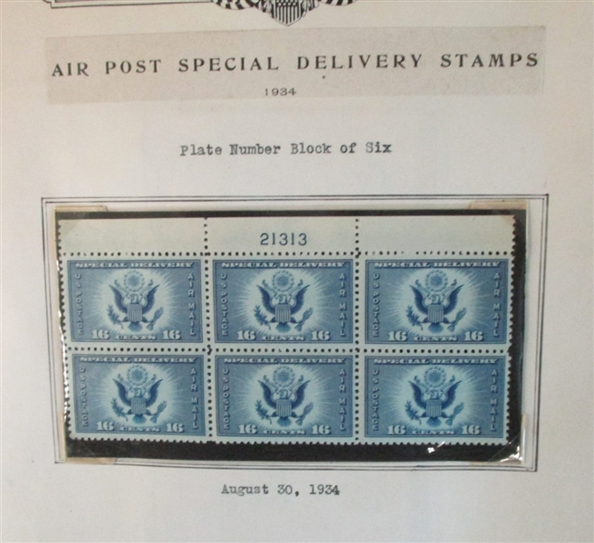 US Large Plate Block Collection, 1920-50's (Est $450-550) 