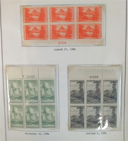 US Large Plate Block Collection, 1920-50's (Est $450-550) 