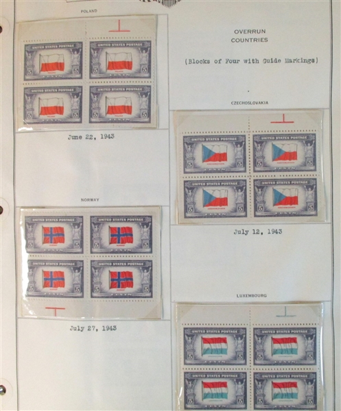 US Large Plate Block Collection, 1920-50's (Est $450-550) 