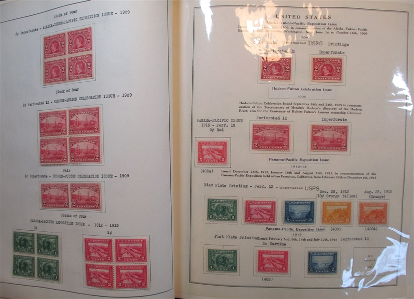 USA Commemorative Collection in Old Scott Album to 1958 (Est $1200-1500)