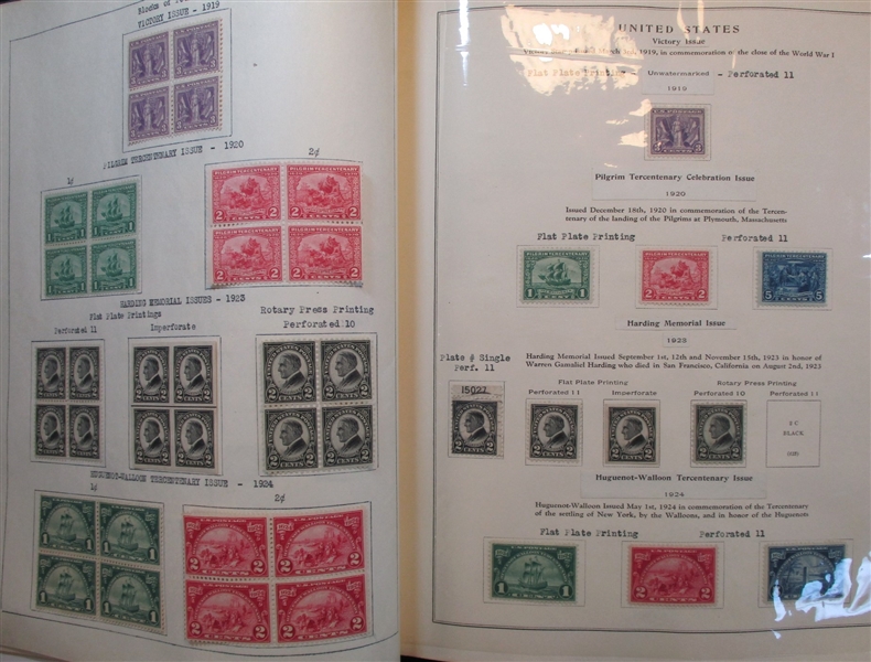 USA Commemorative Collection in Old Scott Album to 1958 (Est $1200-1500)