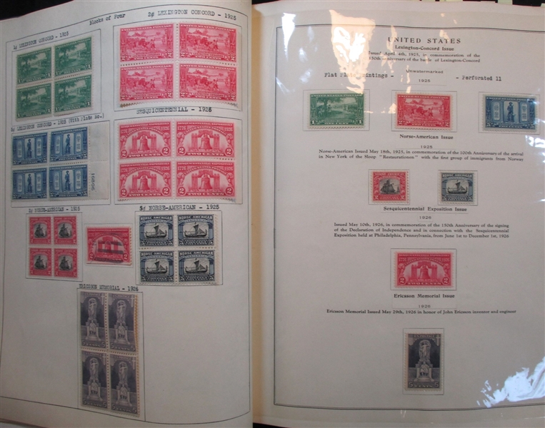 USA Commemorative Collection in Old Scott Album to 1958 (Est $1200-1500)