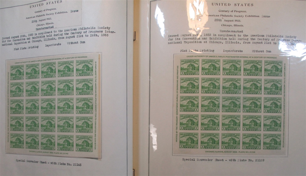 USA Commemorative Collection in Old Scott Album to 1958 (Est $1200-1500)