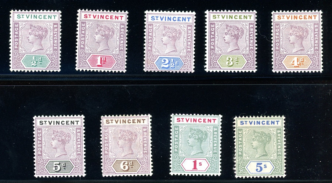 St Vincent Scott 62-70 MH Complete Set, 1898 QV (SCV $167)