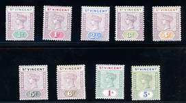 St Vincent Scott 62-70 MH Complete Set, 1898 QV (SCV $167)