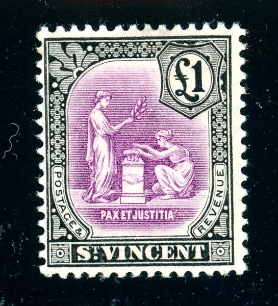 St Vincent Scott 116 MH F-VF, £1 High Value (SCV $125)