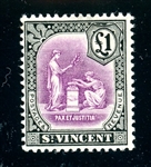 St Vincent Scott 116 MH F-VF, £1 High Value (SCV $125)