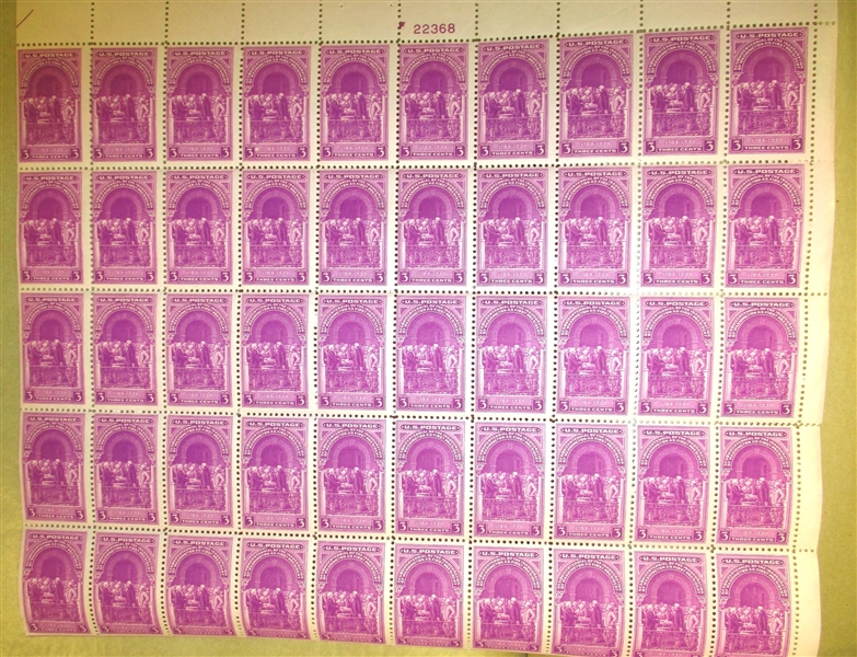 USA 3¢ Sheets in Hardcover Mint Sheet File (Face $147) 
