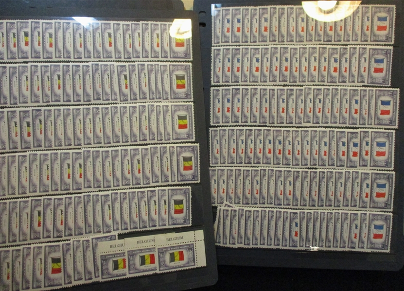 USA Scott 909-921 Sheets and Quantities, Overrun Nations (Est $120-150)