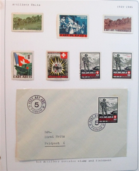 Swiss Soldier Stamp Accumulation with Albums (Est $90-120)