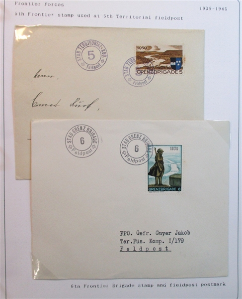 Swiss Soldier Stamp Accumulation with Albums (Est $90-120)