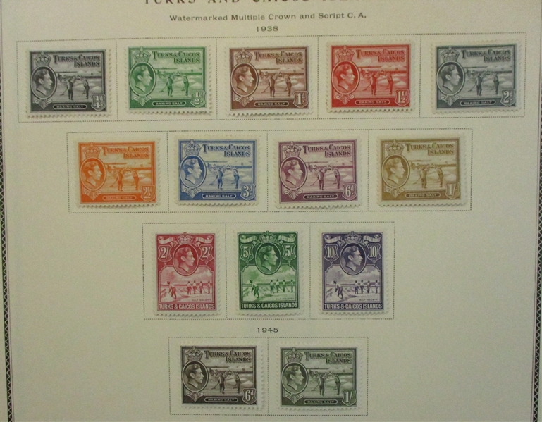 Turks and Caicos Islands Unused Collection to 1945 (SCV $575)