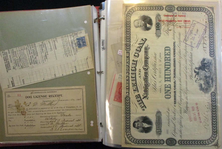 Large Binder Holding Ephemera and More 