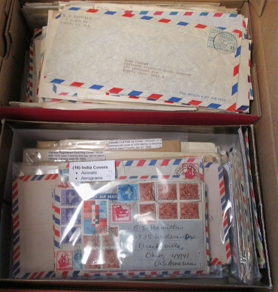 Worldwide Covers - 2 Large Boxes (Est $