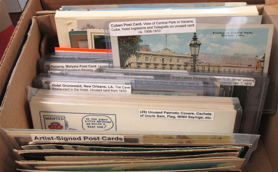 2 Large Boxes of Postcards (Est $300-400)